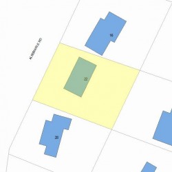 22 Albemarle Rd, Newton, MA 02460 plot plan