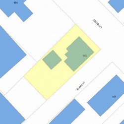 143 Adams St, Newton, MA 02460 plot plan