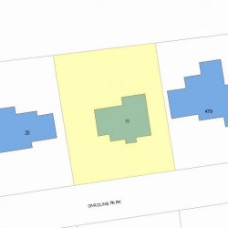 15 Caroline Park, Newton, MA 02468 plot plan