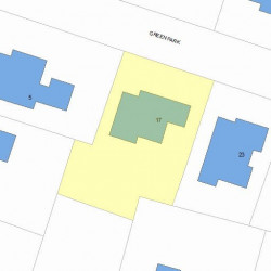 17 Green Park, Newton, MA 02458 plot plan