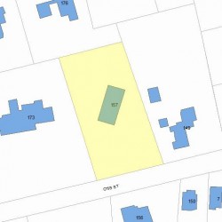 157 Otis St, Newton, MA 02465 plot plan