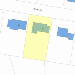 32 Kendall Rd, Newton, MA 02459 plot plan