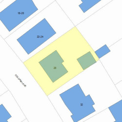 28 Colonial Ave, Newton, MA 02460 plot plan