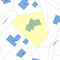 9 Hillcrest Cir, Newton, MA 02468 plot plan