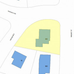 985 Walnut St, Newton, MA 02461 plot plan