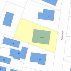 13 Emerson St, Newton, MA 02458 plot plan