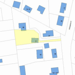 91 Freeman St, Newton, MA 02466 plot plan