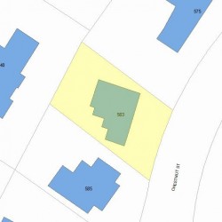 583 Chestnut St, Newton, MA 02468 plot plan