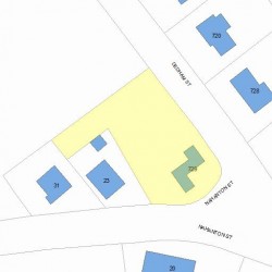 729 Dedham St, Newton, MA 02459 plot plan