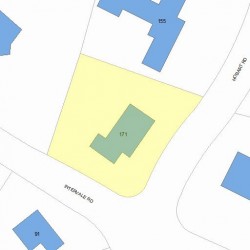 171 Hobart Rd, Newton, MA 02459 plot plan
