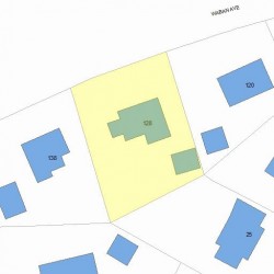 128 Waban Ave, Newton, MA 02468 plot plan