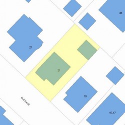 21 Eliot Ave, Newton, MA 02465 plot plan