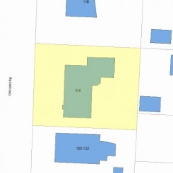 116 Oxford Rd, Newton, MA 02459 plot plan