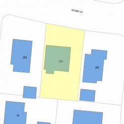 204 Homer St, Newton, MA 02459 plot plan