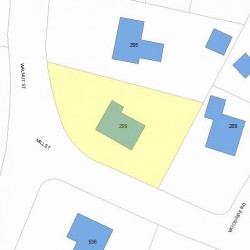 299 Mill St, Newton, MA 02459 plot plan