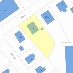 32 Paul St, Newton, MA 02459 plot plan
