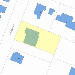 98 Beethoven Ave, Newton, MA 02468 plot plan