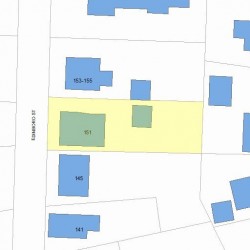 151 Edinboro St, Newton, MA 02460 plot plan