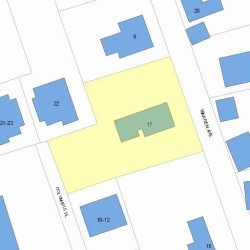 17 Warren Ave, Newton, MA 02465 plot plan