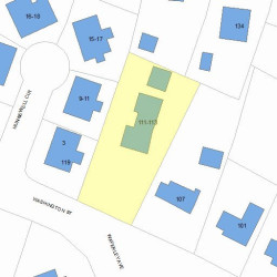 111 Washington St, Newton, MA 02458 plot plan