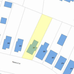 287 Tremont St, Newton, MA 02458 plot plan