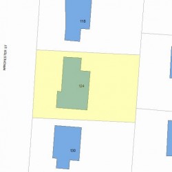 124 Winchester St, Newton, MA 02461 plot plan