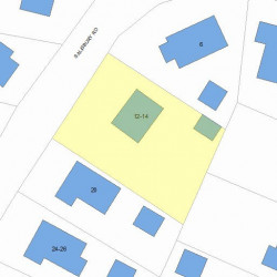 12 Salisbury Rd, Newton, MA 02458 plot plan