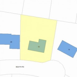 19 Selwyn Rd, Newton, MA 02461 plot plan