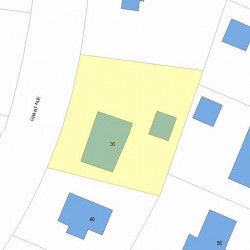 36 Grant Ave, Newton, MA 02459 plot plan