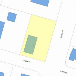 3 Cherry Pl, Newton, MA 02465 plot plan