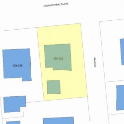 522 Commonwealth Ave, Newton, MA 02459 plot plan