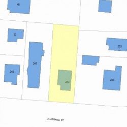 243 California St, Newton, MA 02458 plot plan