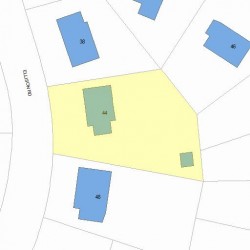 44 Ellison Rd, Newton, MA 02459 plot plan