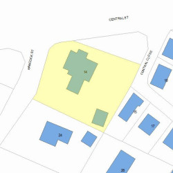 14 Hancock St, Newton, MA 02466 plot plan