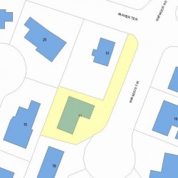 11 Brandeis Cir, Newton, MA 02459 plot plan