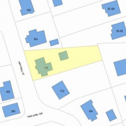170 Harvard St, Newton, MA 02460 plot plan