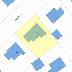 38 Brewster Rd, Newton, MA 02461 plot plan