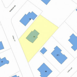 54 Hyde St, Newton, MA 02461 plot plan