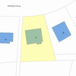 26 Shornecliffe Rd, Newton, MA 02458 plot plan