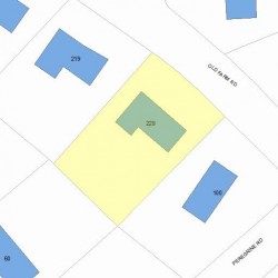 229 Old Farm Rd, Newton, MA 02459 plot plan