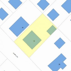 18 Lawn Ave, Newton, MA 02460 plot plan