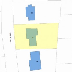 38 Verndale Rd, Newton, MA 02461 plot plan