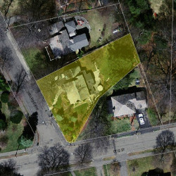 114 Hillside Ave, Newton, MA 02465 aerial view