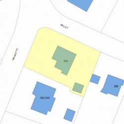 536 Walnut St, Newton, MA 02460 plot plan