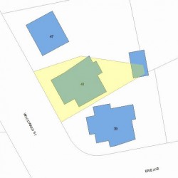 41 Woodward St, Newton, MA 02461 plot plan