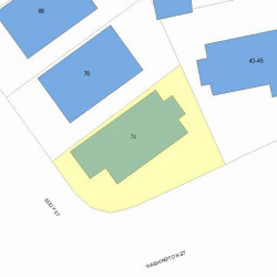 74 Eddy St, Newton, MA 02465 plot plan