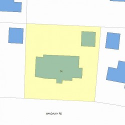 14 Mandalay Rd, Newton, MA 02459 plot plan