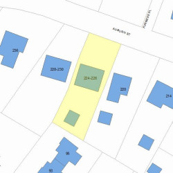 224 Auburn St, Newton, MA 02465 plot plan