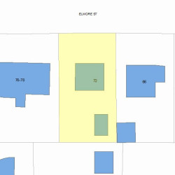 72 Elmore St, Newton, MA 02459 plot plan