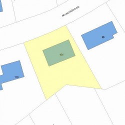 104 Roundwood Rd, Newton, MA 02464 plot plan